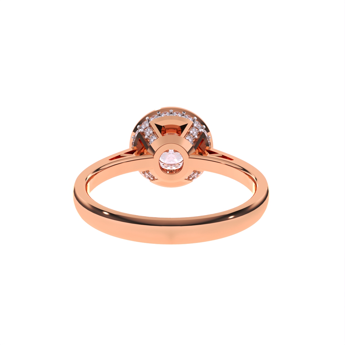 Charming Bezel Set Round Cluster Halo Ring